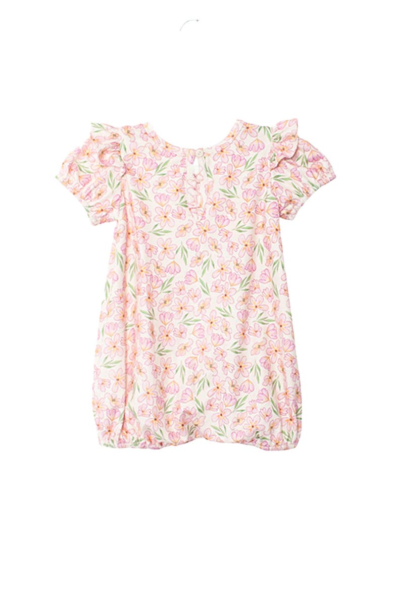 Wild Savanna Short Gathered Sleeve Romper, Alternate, color, Pink