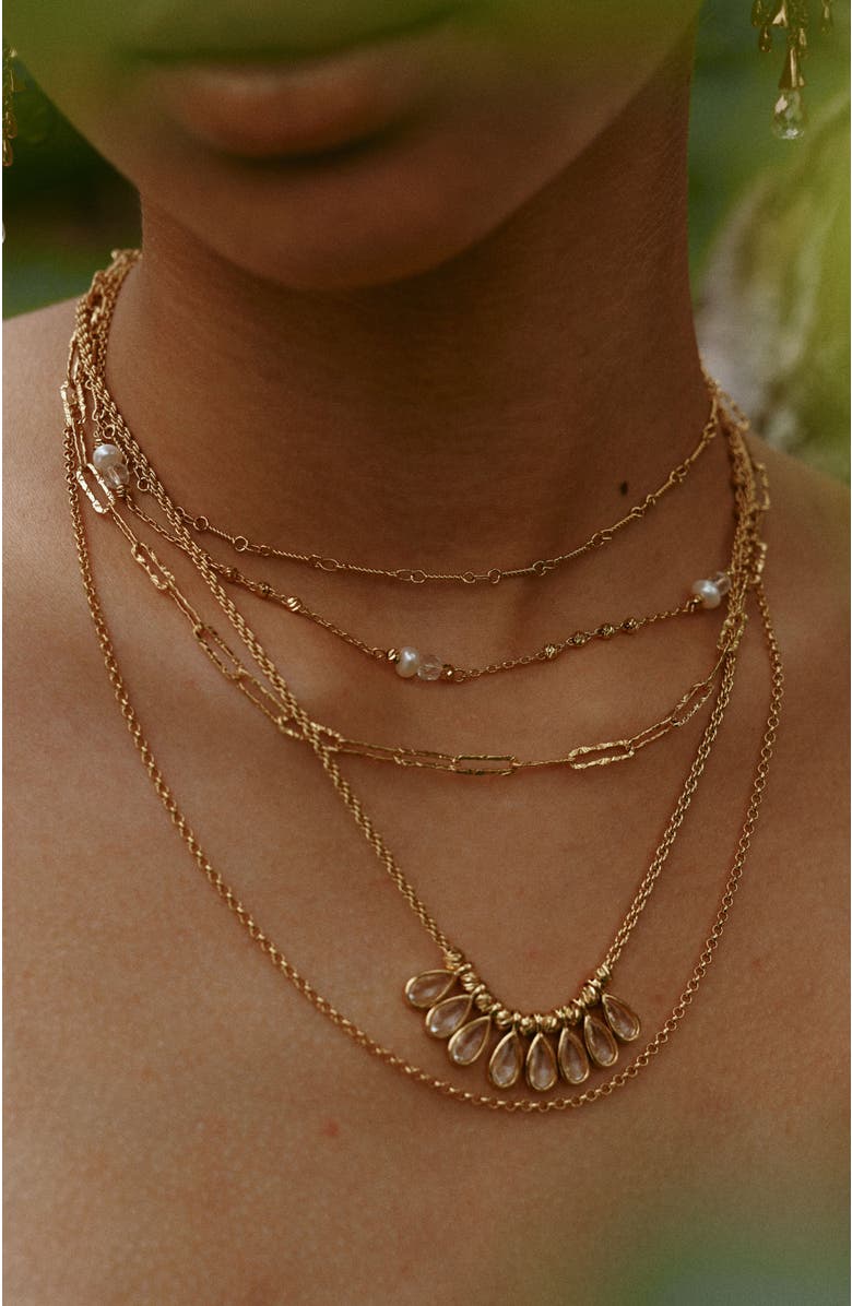 RETRO CHIC Aeolian Echo Necklace Set, Alternate, color, Gold