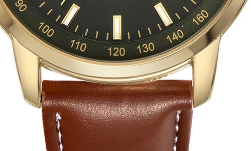 Perry Ellis Solar Powered 3-hand Quartz Strap Watch, 41mm In Gold