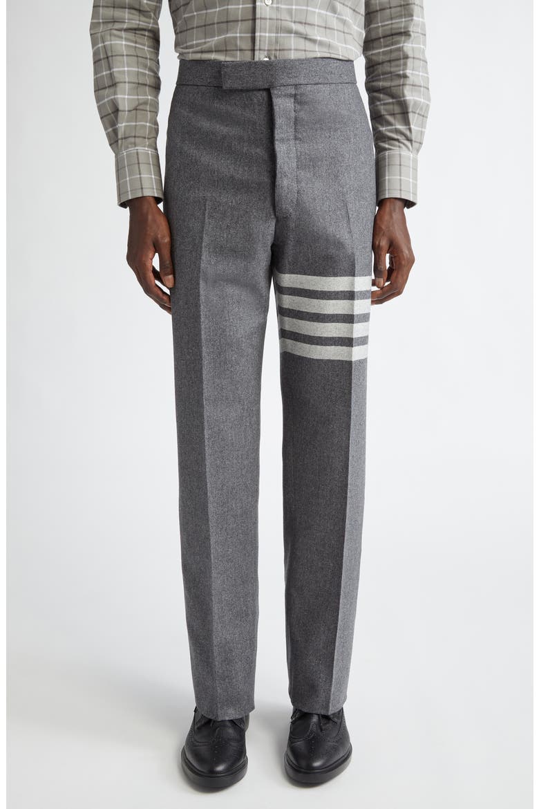 Wool & Cashmere 4-Bar Trousers, Main, color, MEDIUM GREY