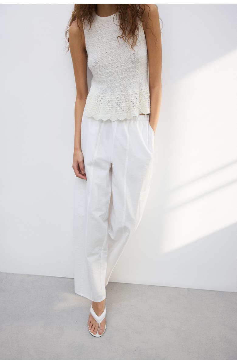 H&M Balloon-leg cargo pants, Alternate, color, Ivory