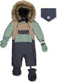 Deux par Deux Play Car Seat Crotch Zipper Fleece Neckwarmer One Piece Snowsuit