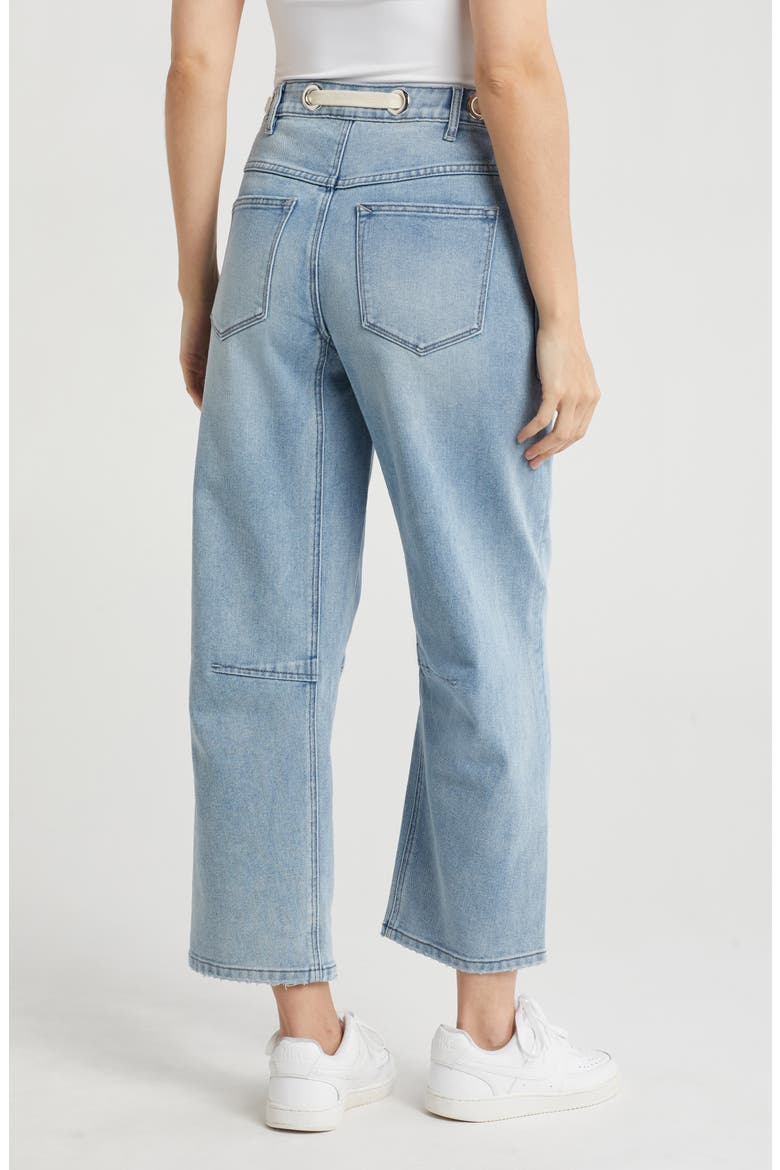Baggy Porkchop Pocket Ankle Crop Jeans, Alternate, color, LIGHT WASH