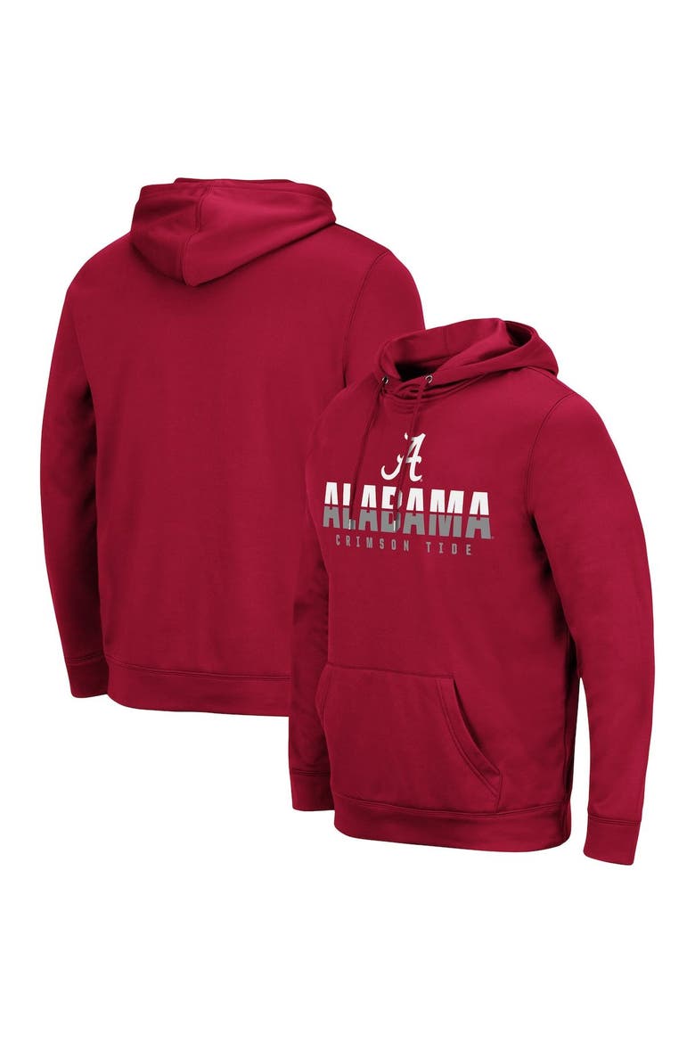 Men's Colosseum Crimson Alabama Crimson Tide Lantern Pullover Hoodie, Main, color, Crimson