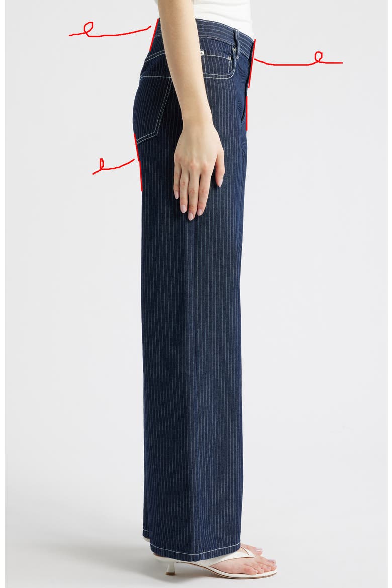 Isola Stripe Straight Leg Jeans, Alternate, color, INDIGO BLUE