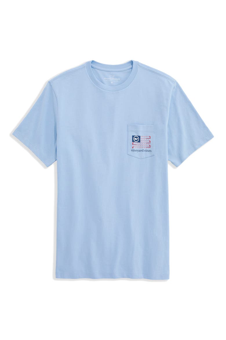 Men's Golf Flag Cotton Graphic Pocket Tee, Main, color, JAKE BLUE