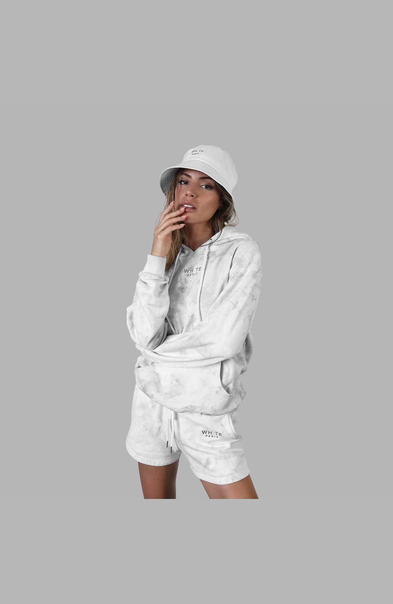 Blvck Whte Tie & Dye Short, Main, color, White