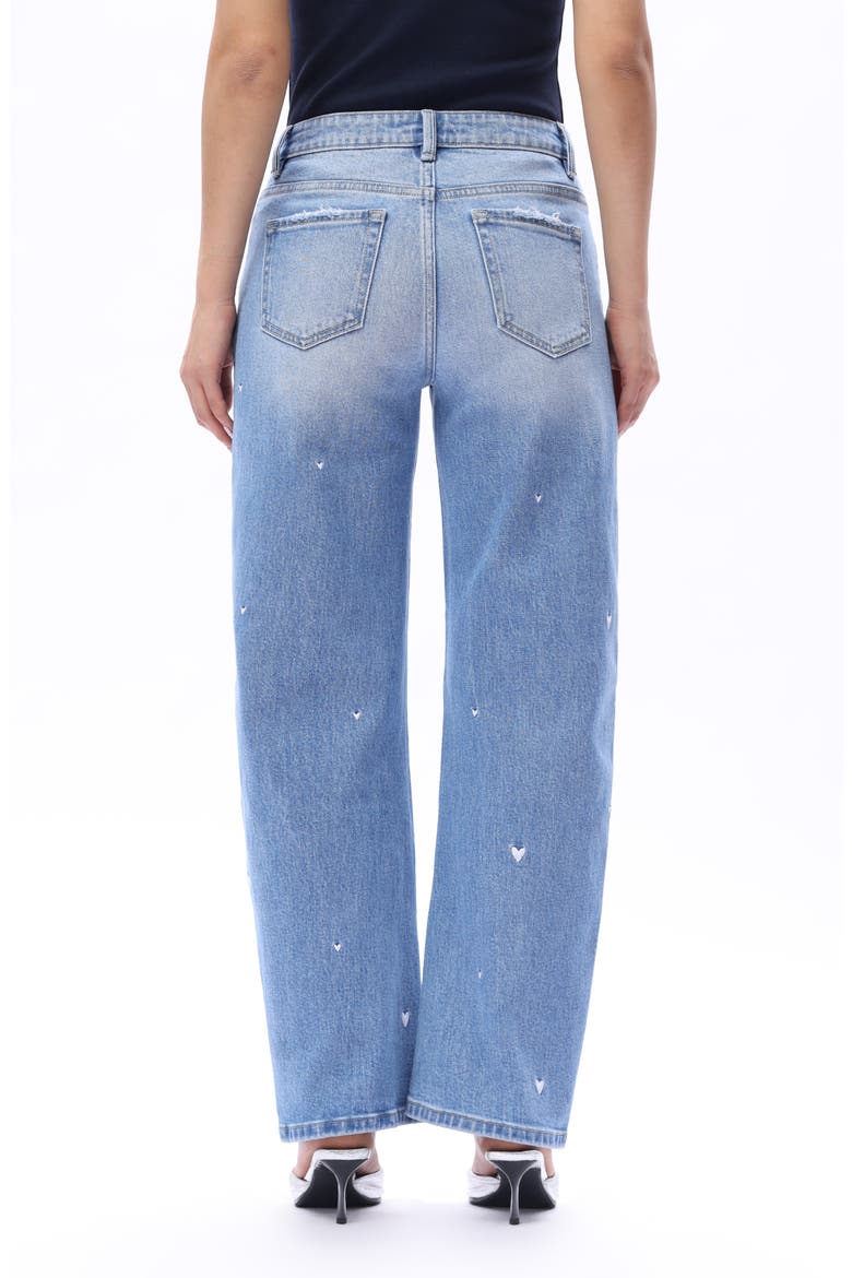 Flora Mid Rise Barrel Leg Jeans, Alternate, color, MEDIUM BLUE