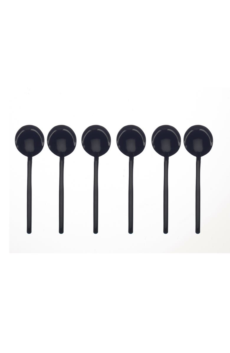 Mepra Due Moka Spoons Set - 6 Pieces, Main, color, Black Gold