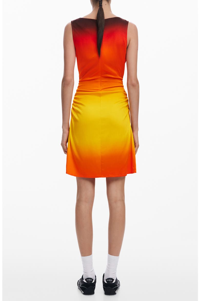 Floral Ombré Dress, Alternate, color, ORANGE