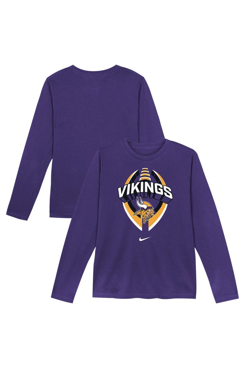 Toddler Nike   Purple Minnesota Vikings Primetime Legend Icon Long Sleeve Performance T-Shirt, Main, color, Purple