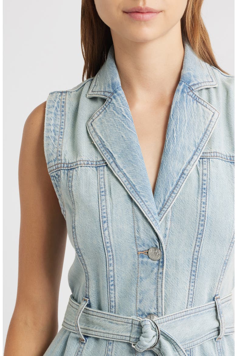 Renata Sleeveless Denim Minidress, Alternate, color, MAR