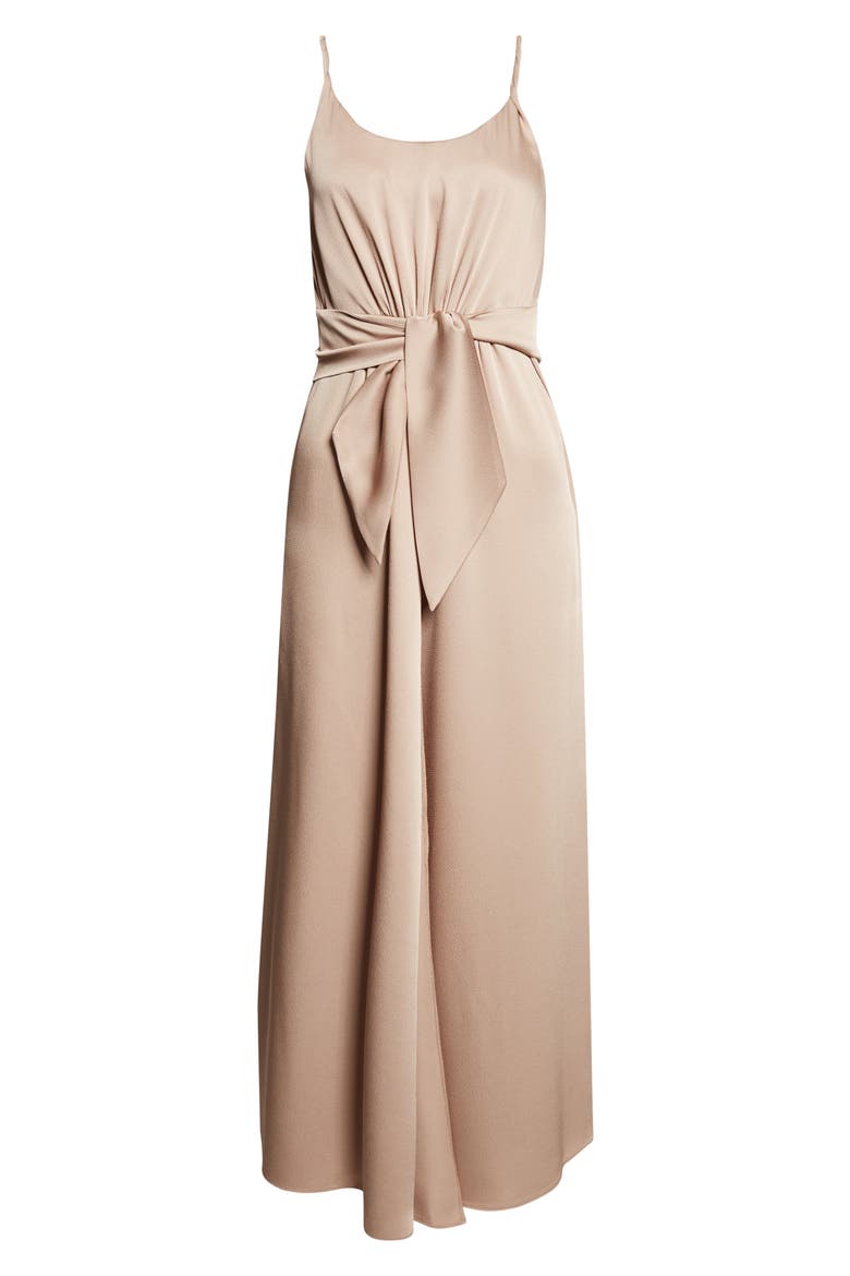 Dune Crepe Midi Dress, Alternate, color, TAN