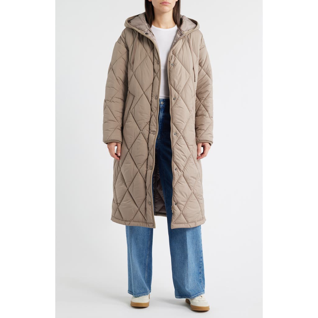 Bernardo Bren Quilted Puffer Coat In Brown
