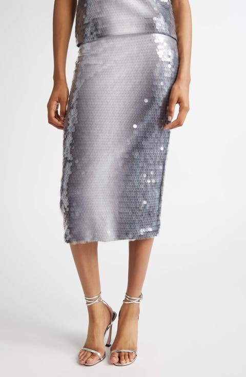 スカート SPORTMAX Women Mid Skirts 2512771022600 TOANO 005 Silver Women's SPORTMAX Skirts | Nordstrom