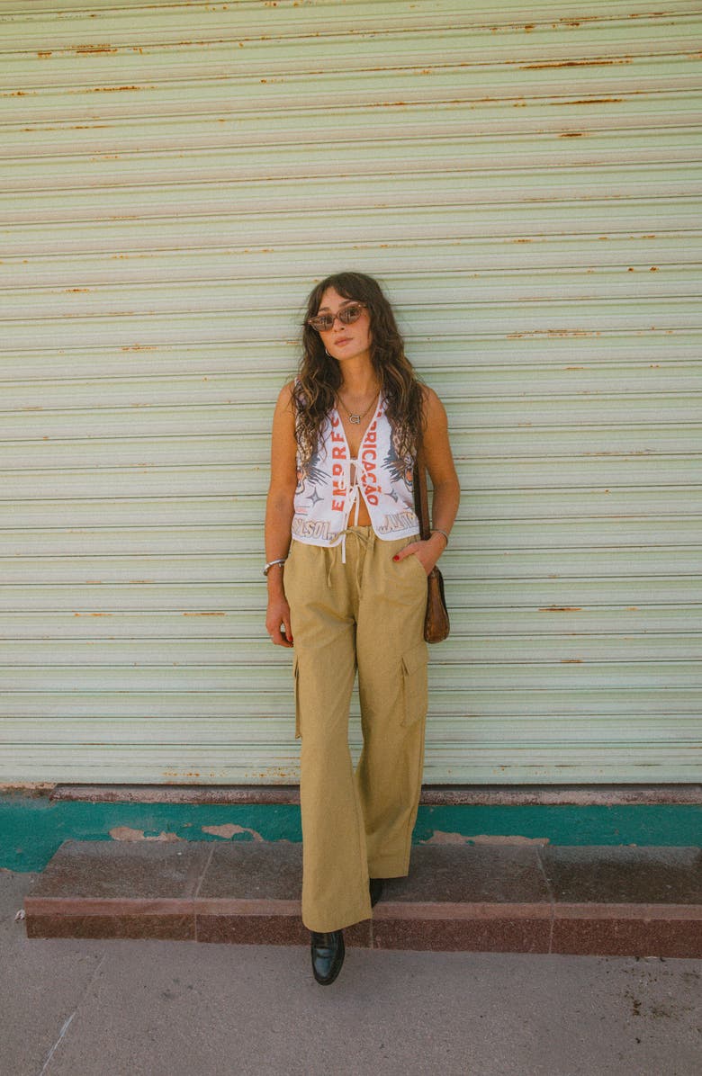 Brixton The Luna Cotton Blend Graphic Vest, Alternate, color, 