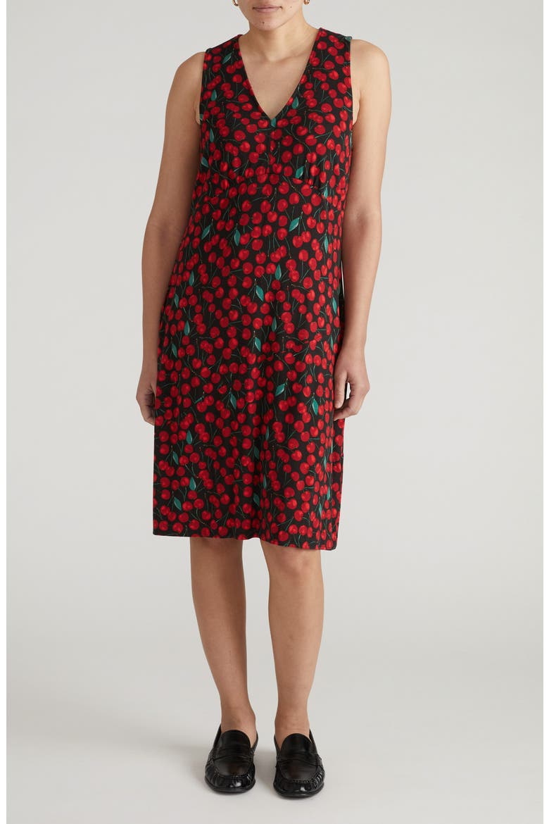Lila Jersey Dress, Main, color, VERY CHERRY RED