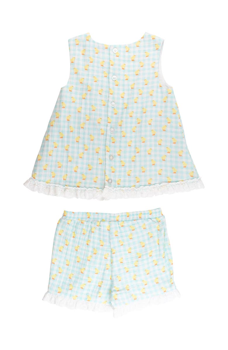 RuffleButts Cotton Gauze Swing Top and Short Set, Alternate, color, 