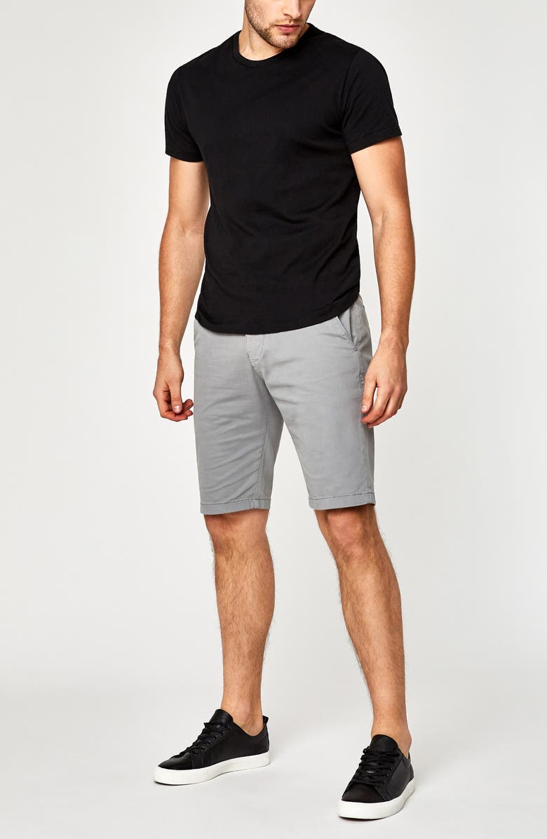 Mavi Jeans Jacob Stretch Twill Flat Front Shorts, Alternate, color, Shark Skin Twill