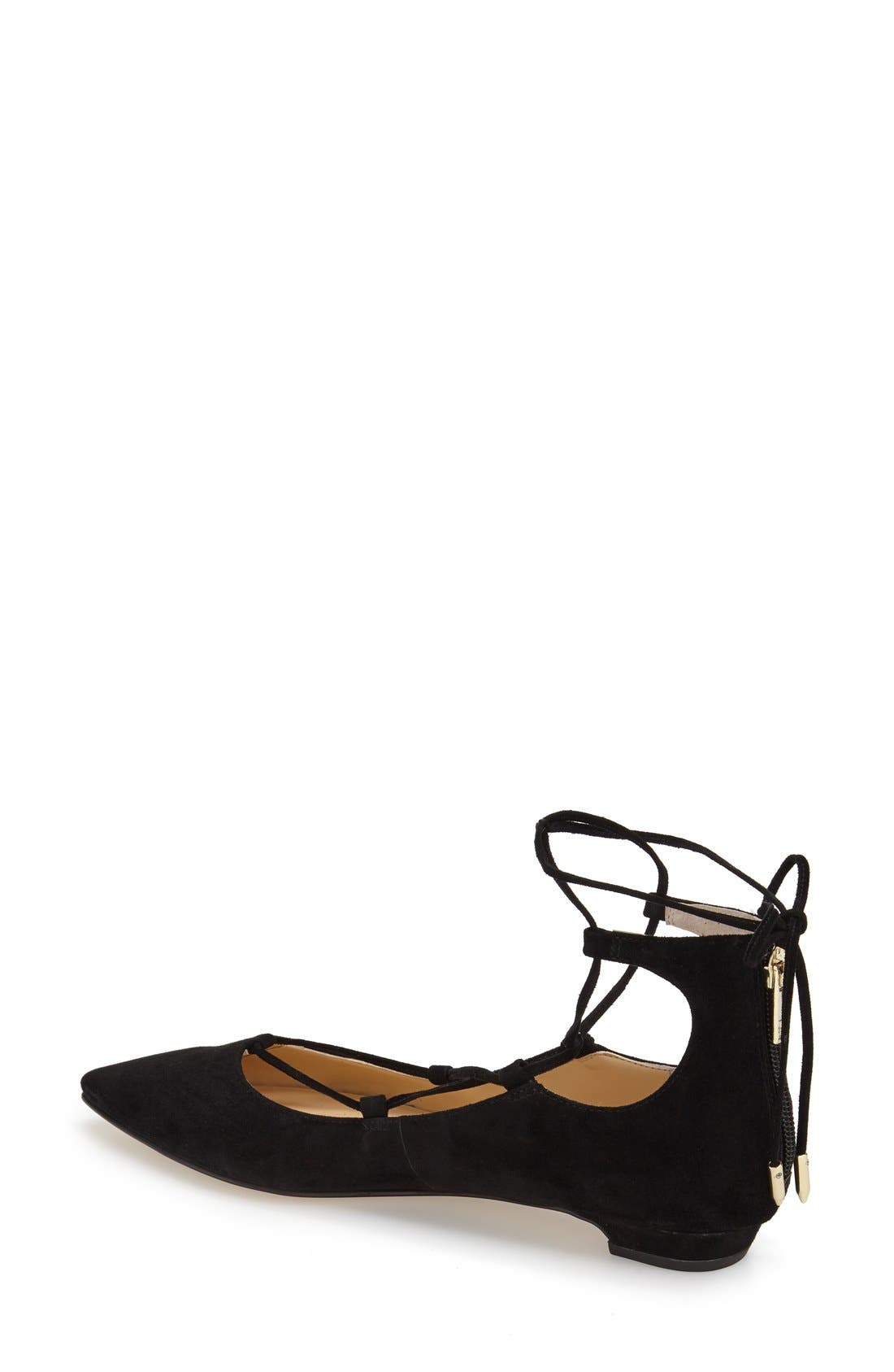 Ivanka Trump 'Tropica' Pointy Toe Ghillie Flat, Alternate, color, 