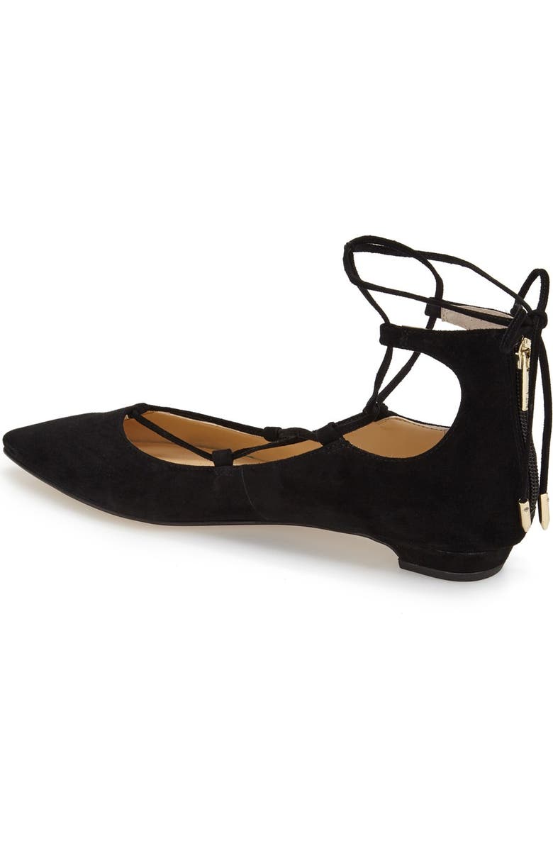 Ivanka Trump 'Tropica' Pointy Toe Ghillie Flat, Alternate, color,