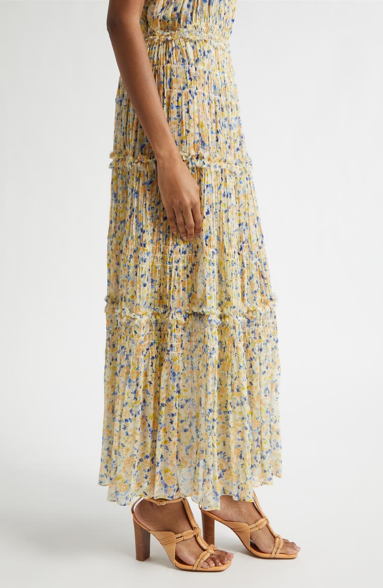 Ulla Johnson Virginie Floral Silk Maxi Skirt, Alternate, color, Daffodil