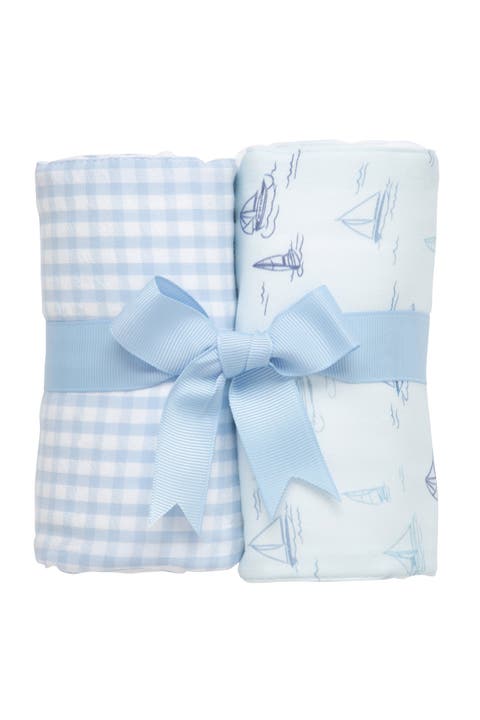 Print Set of Two Burp Cloths