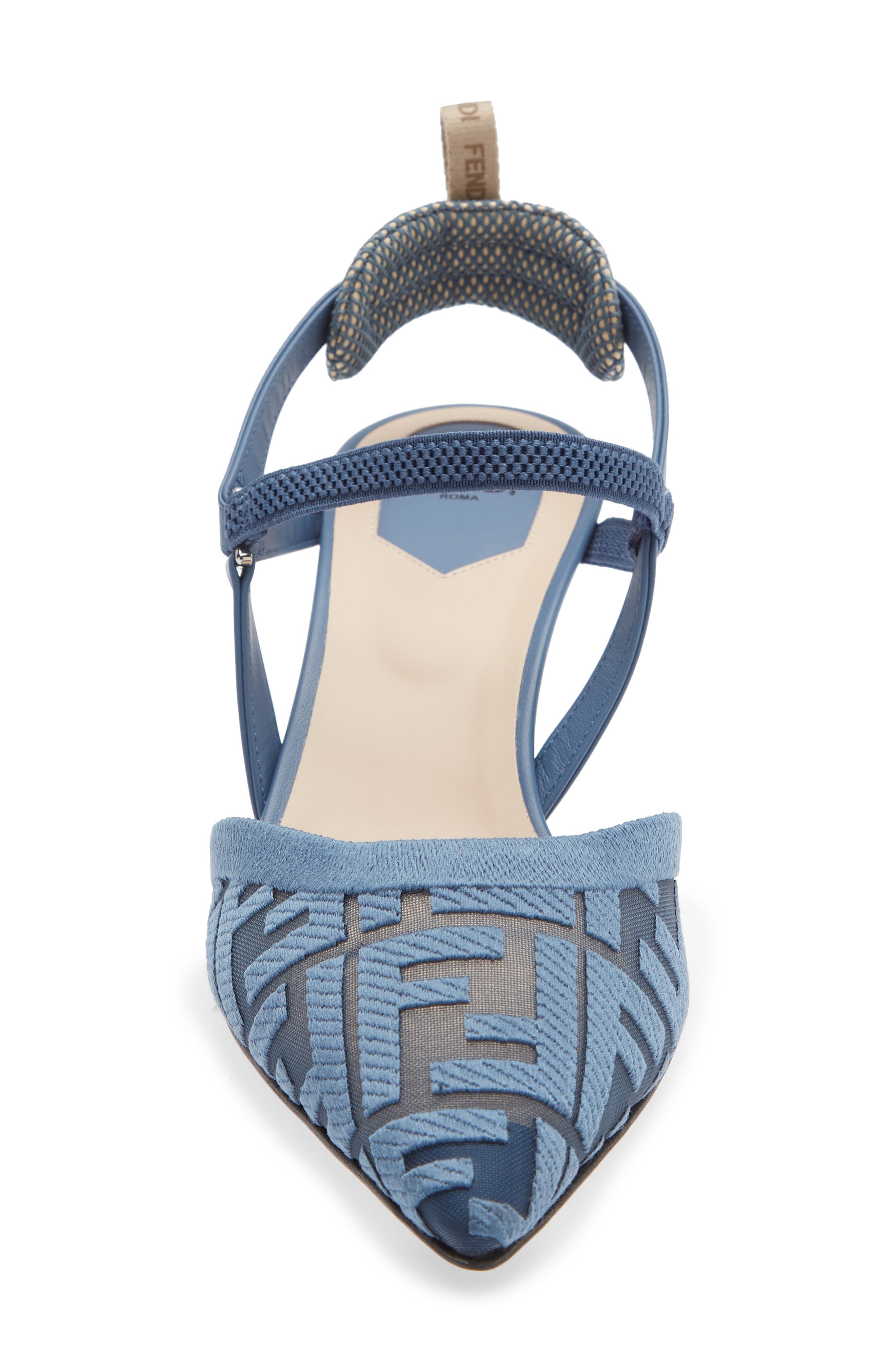 Fendi Colibrì Lite Kitten Heel Slingback Pump, Alternate, color, Light Blue