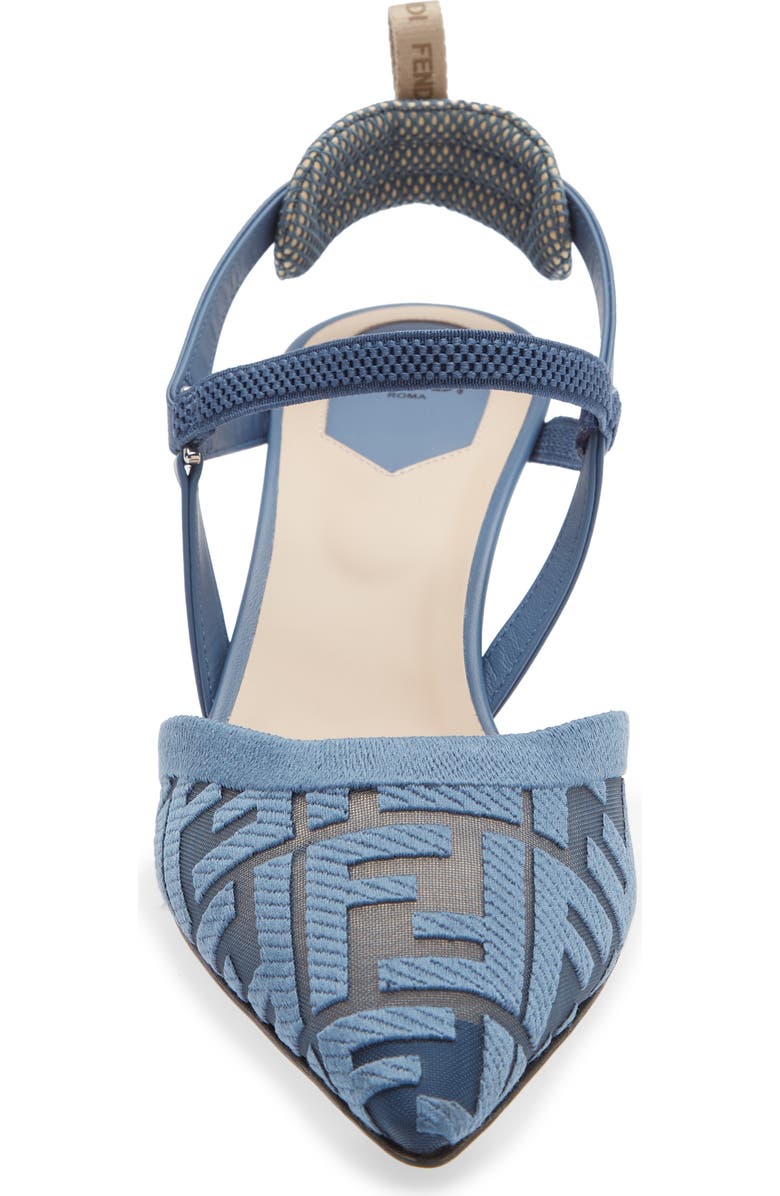 Fendi Colibrì Lite Kitten Heel Slingback Pump, Alternate, color, Light Blue