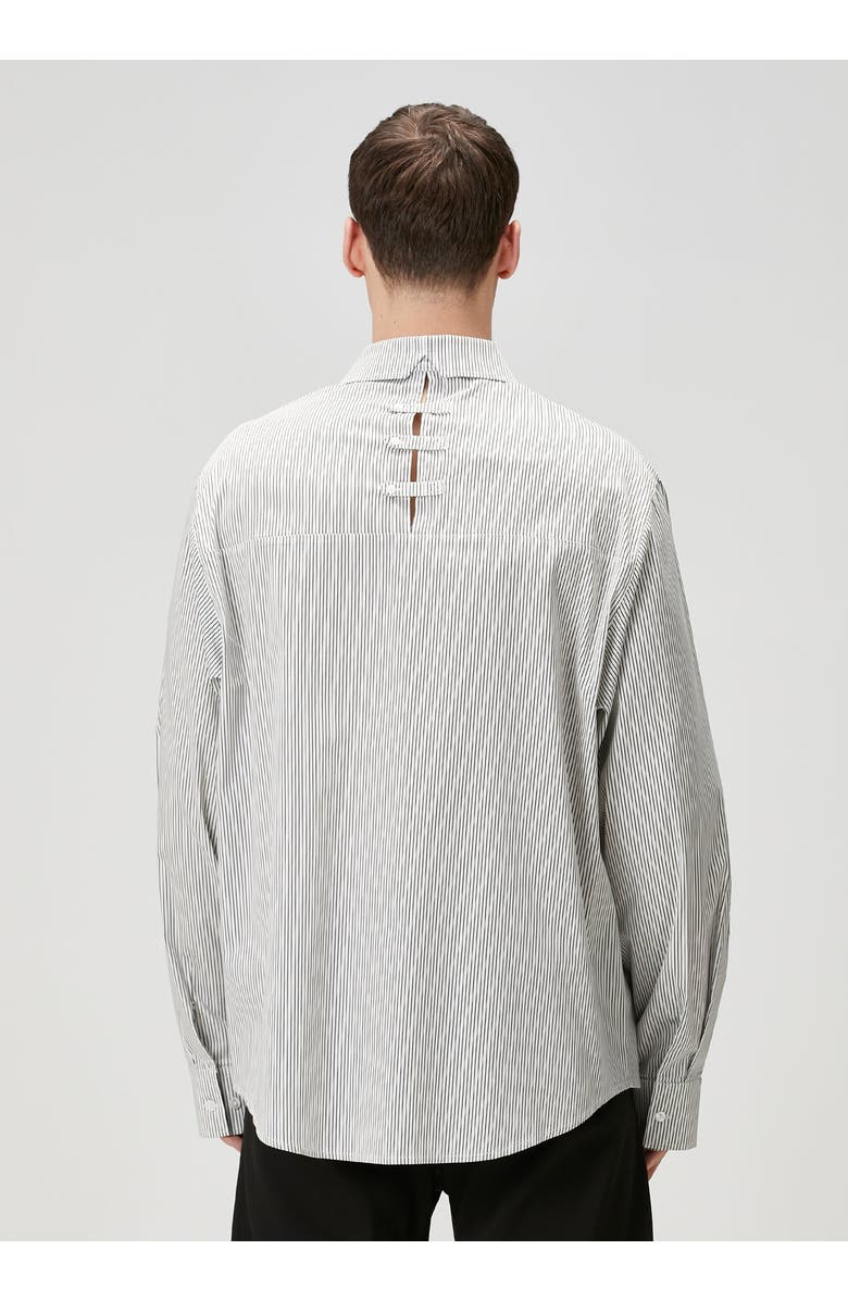 PCFG Cotton Blend Striped Woven Shirt, Alternate, color, Grey