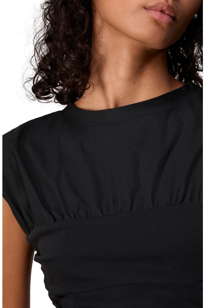 Mica Ruched Top, Alternate, color, BLACK