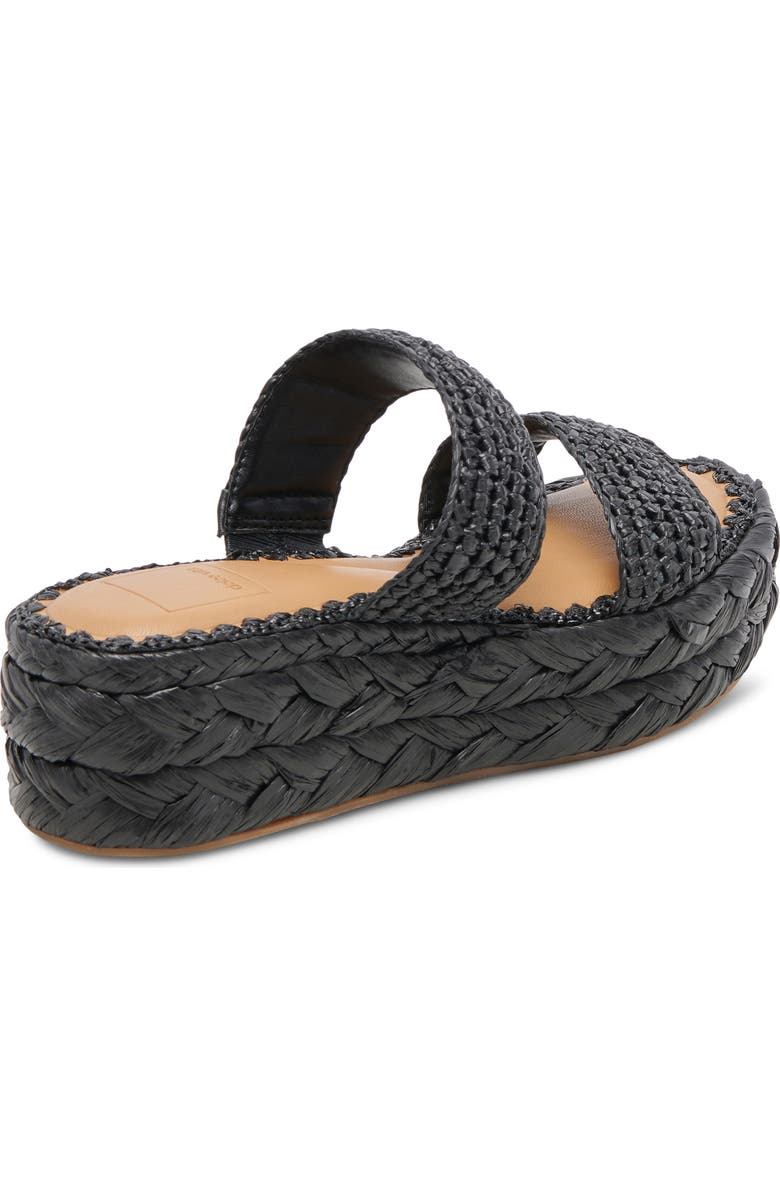 Dolce Vita Corla Braided Platform Slide Sandal, Alternate, color, Onxy Raffia