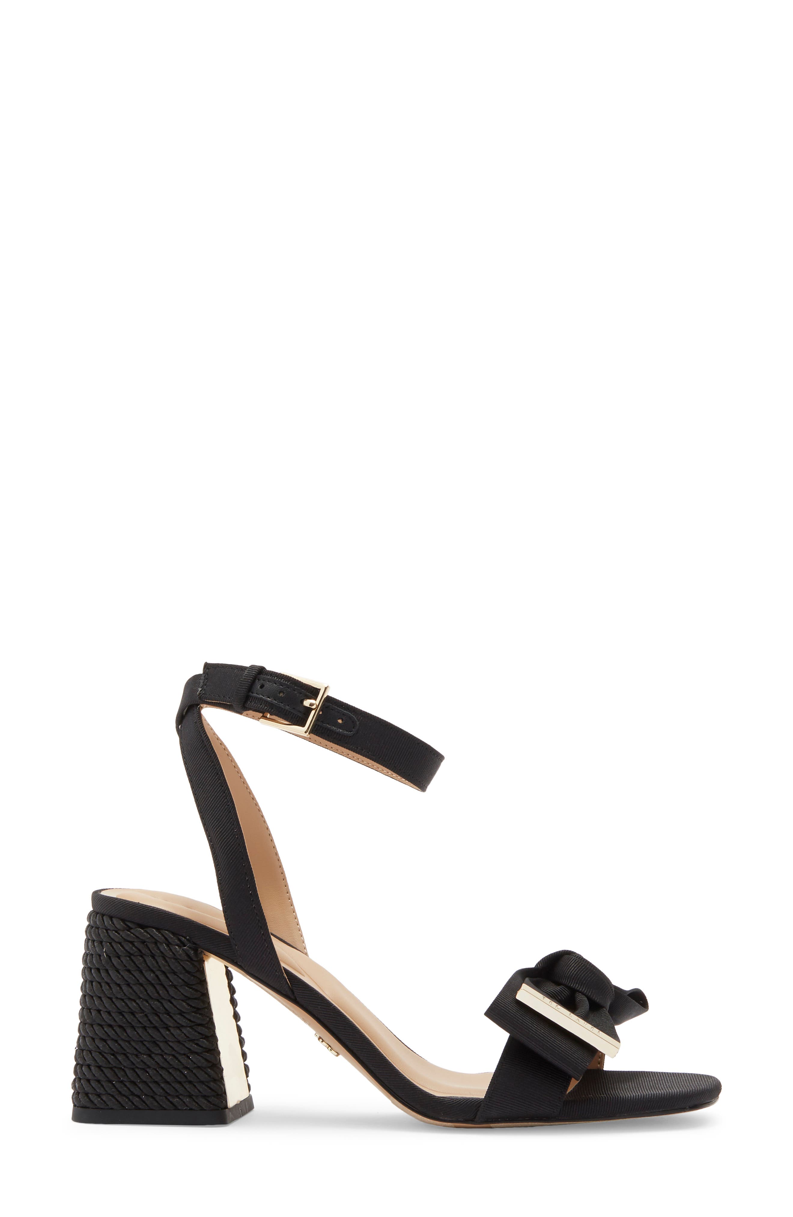 Ted Baker London Giana Block Heel Sandal, Alternate, color, Black