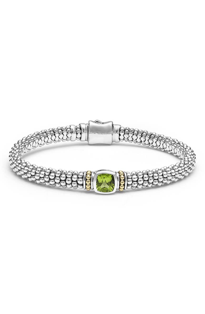 LAGOS Peridot Caviar Bracelet, Main, color, Peridot
