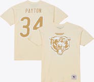Mitchell & Ness Men's Mitchell & Ness Walter Payton Cream Chicago Bears Sandman Name & Number T-Shirt