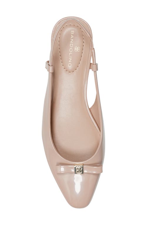 Bandolino Women's Andies Bow Block Heel Slingback Pumps In Light Natural Patent