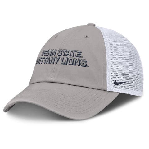 Men's Nike Gray Penn State Nittany Lions 2025 Gameday On-Field Club Adjustable Trucker Hat