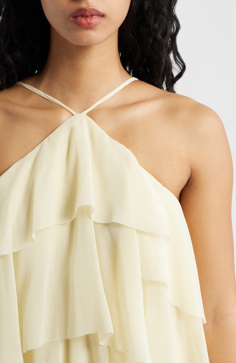 Lucy Paris Emery Ruffle Maxi Dress, Alternate, color, Yellow