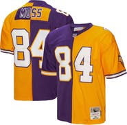 Mitchell & Ness Men's Mitchell & Ness Randy Moss Purple/Gold Minnesota Vikings 1998 Split Legacy Replica Jersey