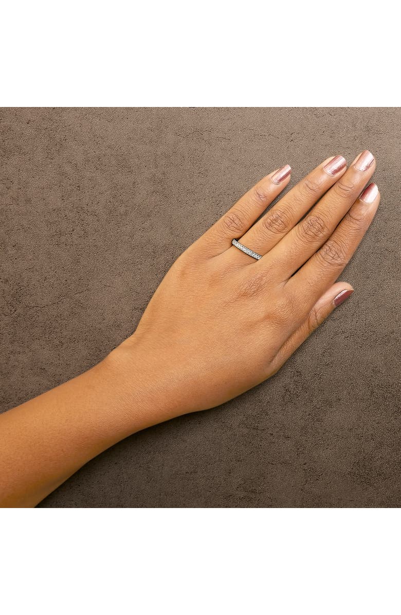 Haus of Brilliance 14K Gold 1/4 Cttw Round Diamond Milgrain Wedding Band, Alternate, color, White