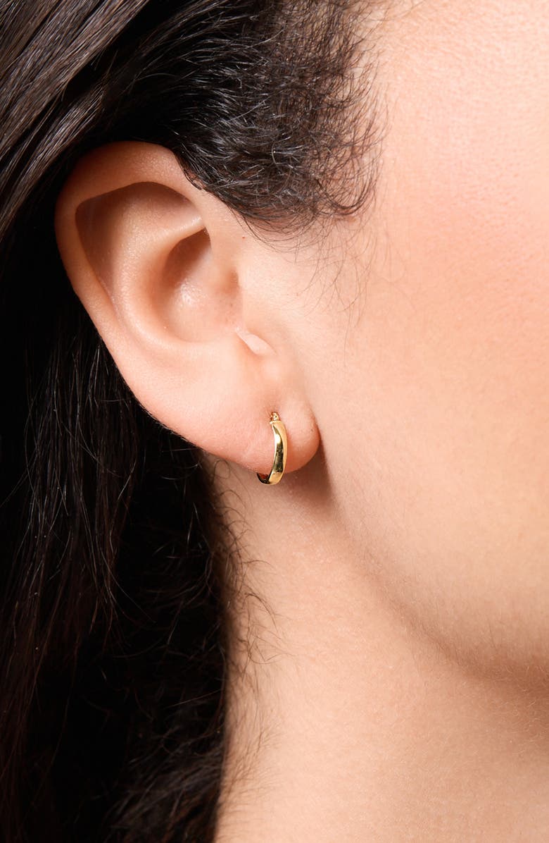 Bony Levy 14K Gold Wide Huggie Hoop Earrings, Alternate, color, 14K Yellow Gold