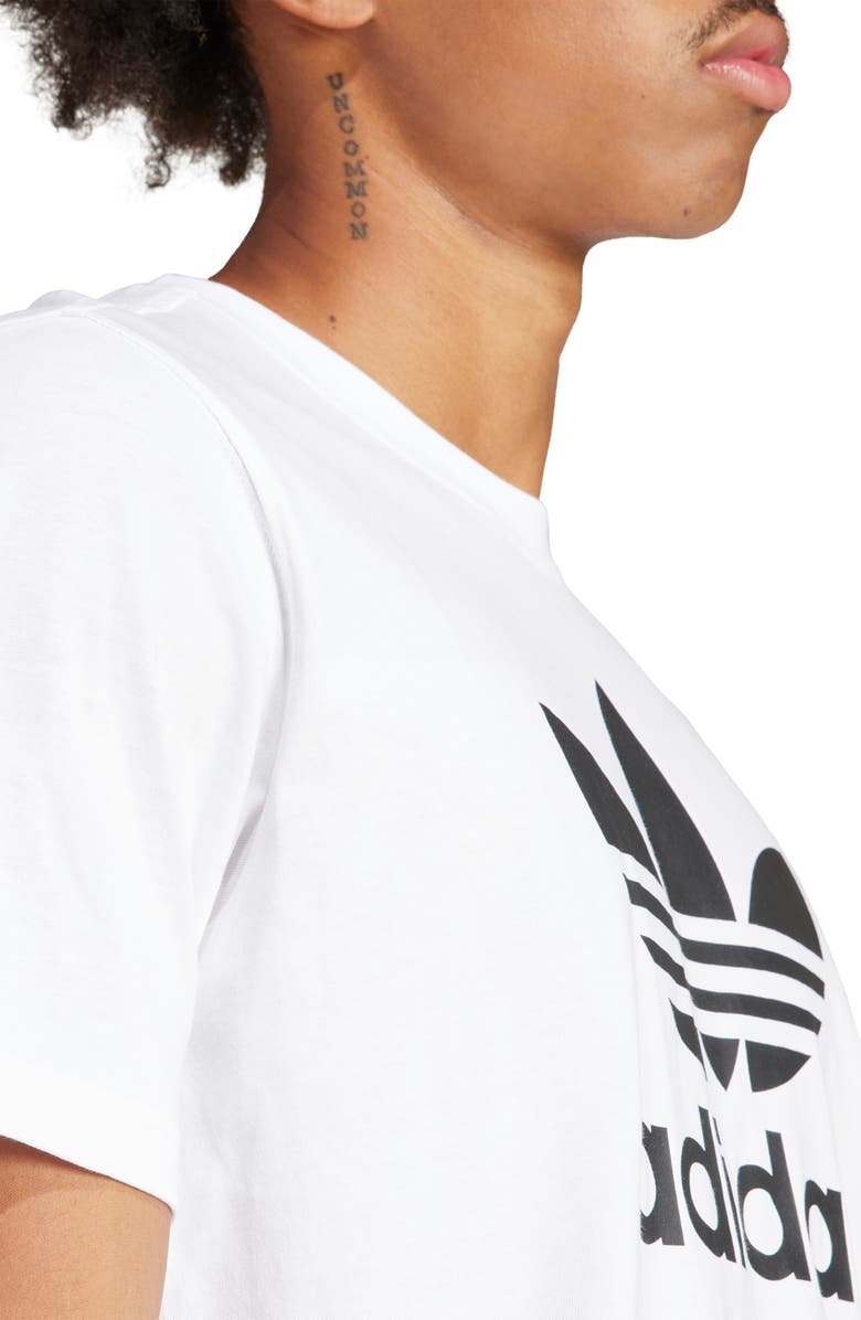adidas Adicolor Trefoil Cotton Graphic T-Shirt, Alternate, color, White