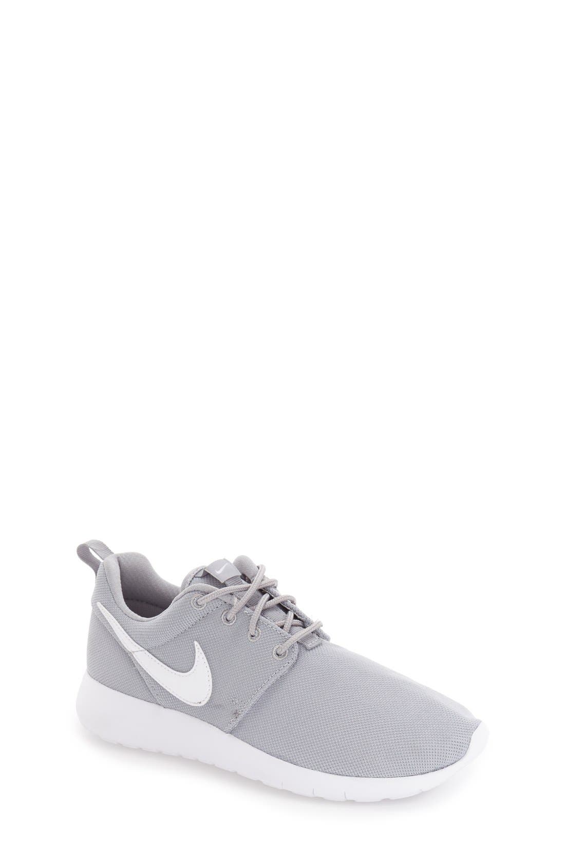 'Roshe Run' Sneaker, Main, color, WOLF GREY/ WHITE