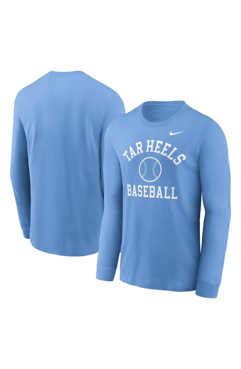 Nike Men's Nike Carolina Blue North Carolina Tar Heels Essential Baseball Arch Long Sleeve T-Shirt, Alternate, color, 