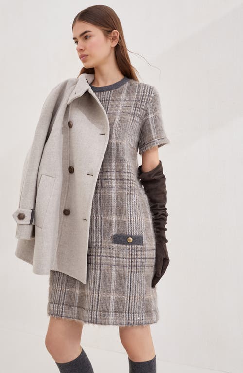Brunello Cucinelli Wool-blend Checked Mini Dress
