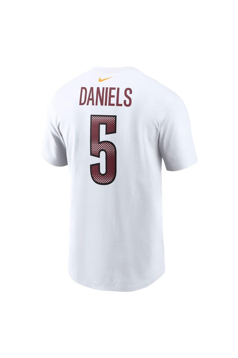 Men's Nike Jayden Daniels White Washington Commanders Name & Number T-Shirt, Alternate, color, White