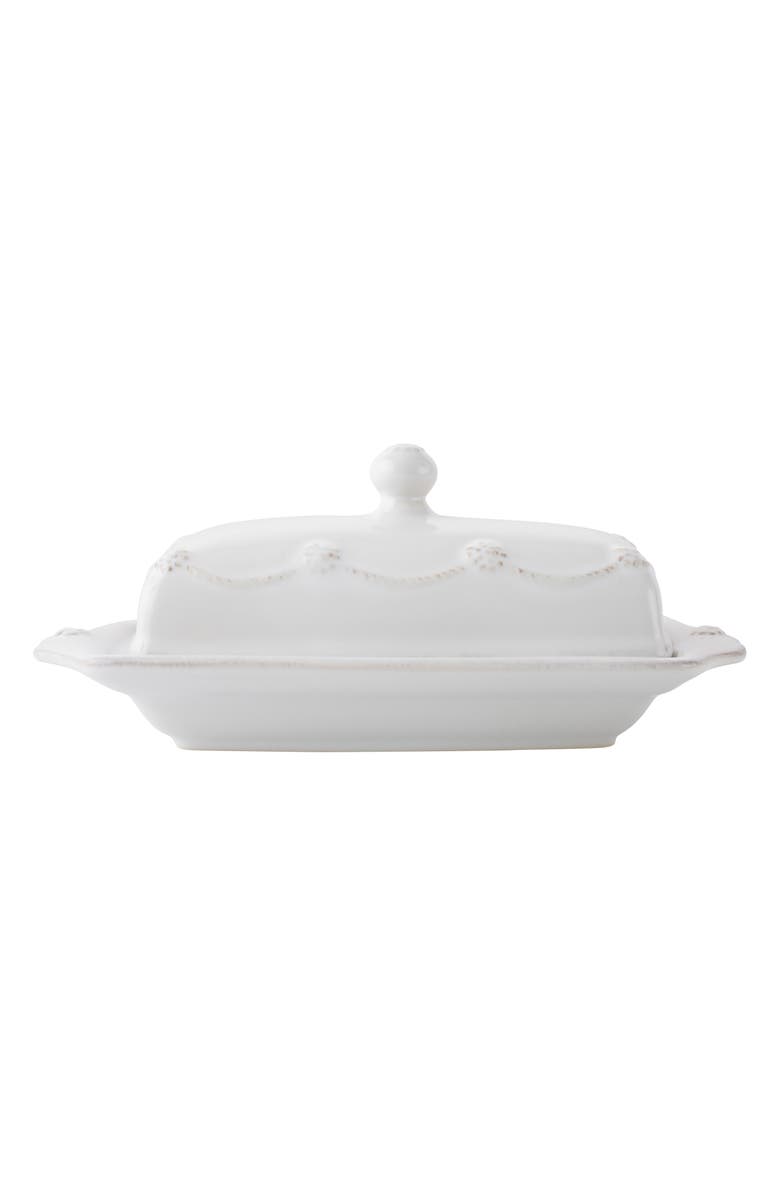Juliska 'Berry and Thread' Ceramic Butter Dish, Alternate, color, Whitewash