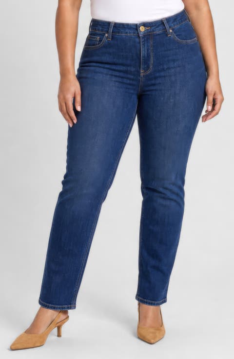 Marilyn High Waist Ankle Straight Leg Jeans