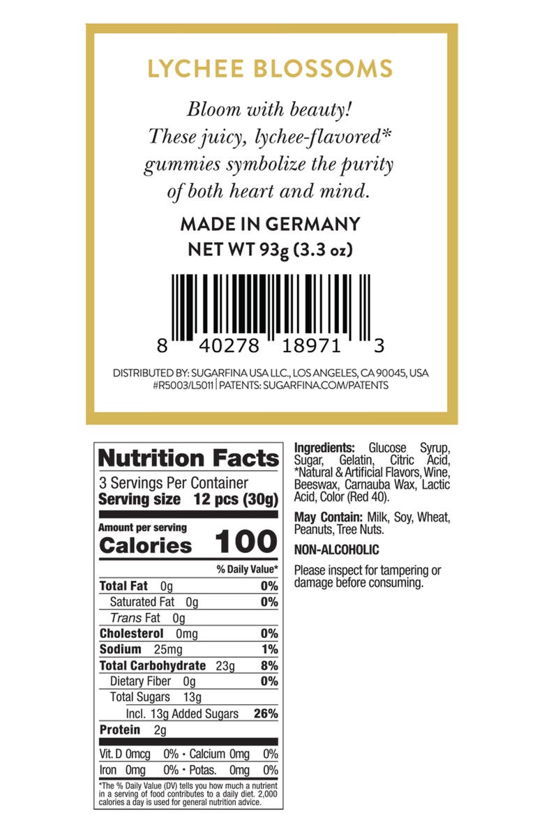 sugarfina Lychee Blossoms Set of 4 Candy Cubes, Alternate, color, 