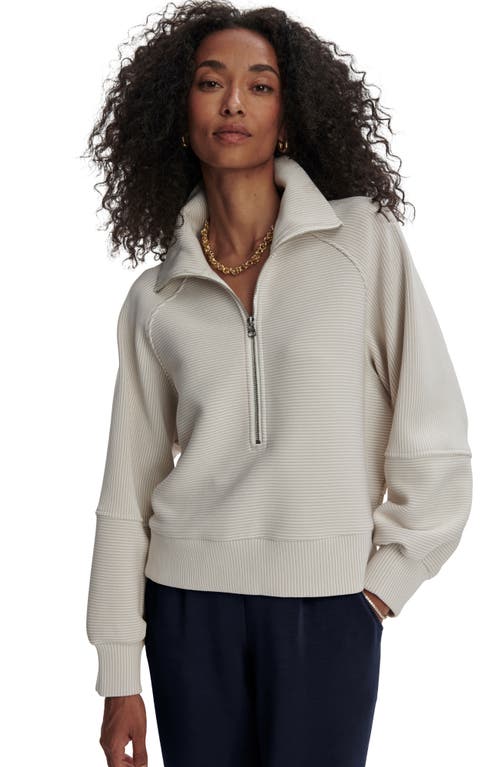 Varley Milano Half-zip Sweatshirt In Silver Grey/snow White